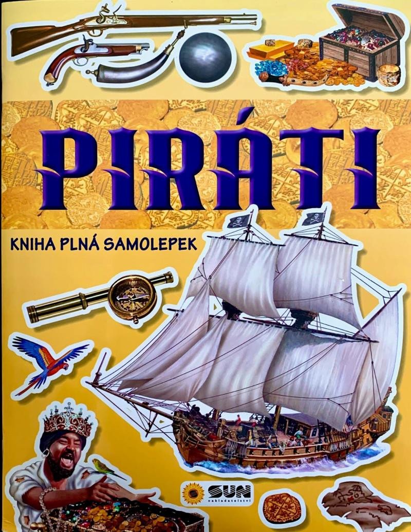 PIRÁTI KNIHA PLNÁ SAMOLEPEK