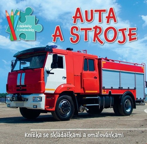 Obálka knihy AUTA A STROJE - LEPORELO PUZZLE od autora <br>