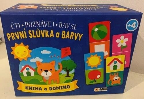 PRVNÍ SLŮVKA A BARVY-KNIHA A DOMINO