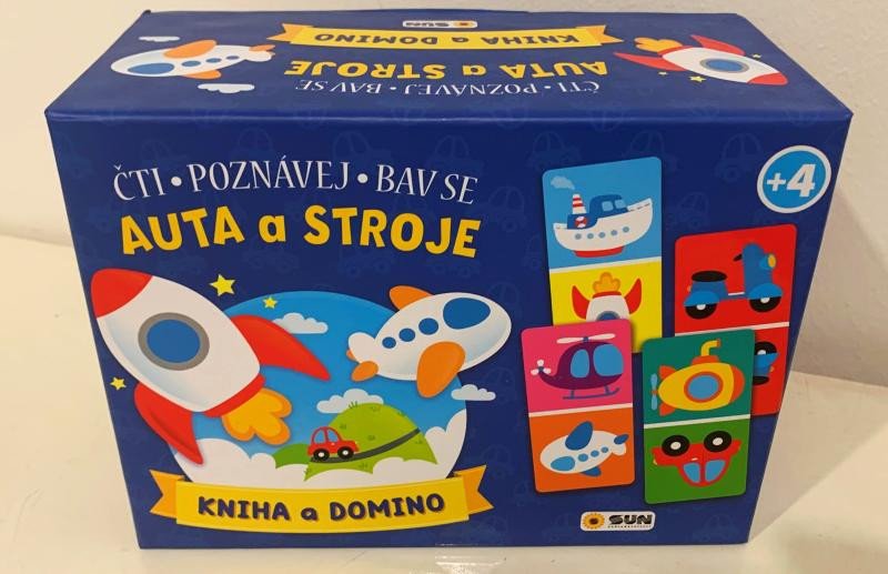 AUTA A STROJE KNIHA A DOMINO