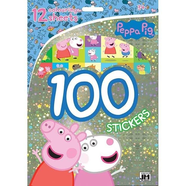 PRASÁTKO PEPPA - 100 SAMOLEPEK S OMALOVÁNKOU