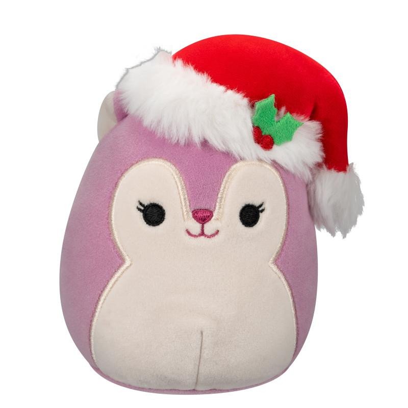 SQUISHMALLOWS VEVERKA S VÁNOČNÍ ČEPKOU ALINA