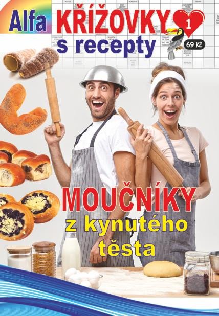 KŘÍŽOVKY S RECEPTY 1/2024 - MOUČNÍKY Z KYNUTÉHO TĚSTA