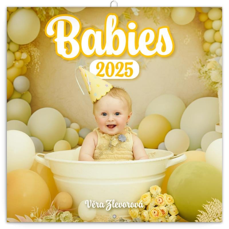 NÁSTĚNNÝ KALENDÁŘ 2025 POZNÁMKOVÝ BABIES. VĚRA ZLEVOROVÁ