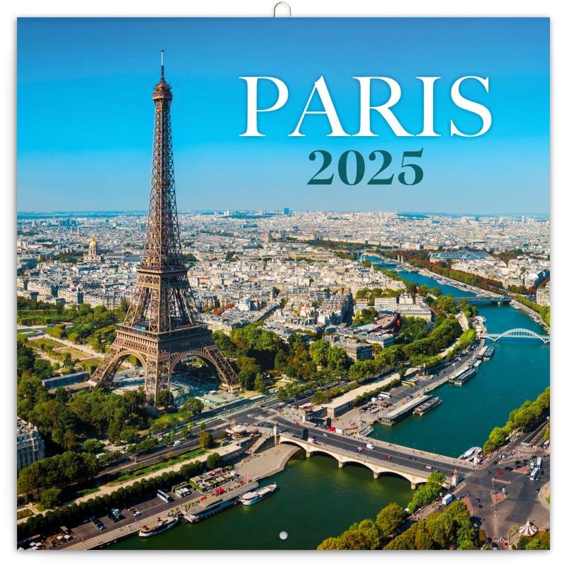 NÁSTĚNNÝ KALENDÁŘ 2025 POZNÁMKOVÝ PARIS PAŘÍŽ