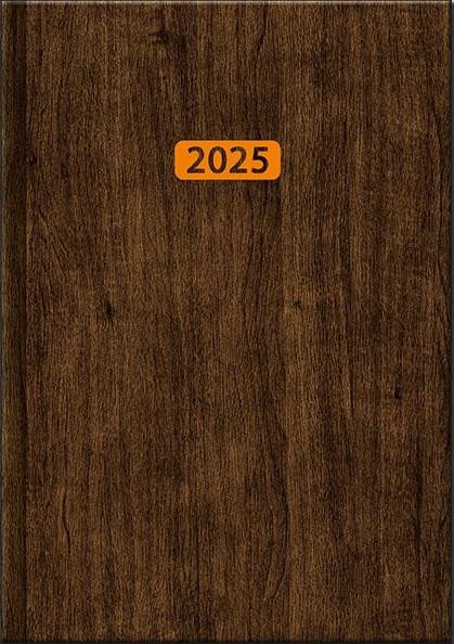 DIÁŘ 2025 WOOD, TÝDENNÍ A5