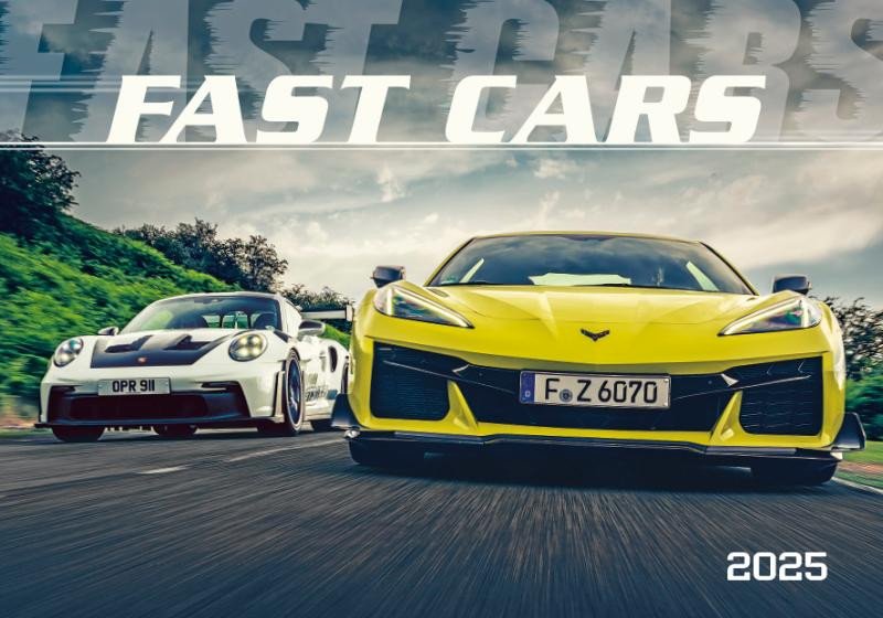 KALENDÁŘ FAST CARS 2025 NÁSTĚNNÝ