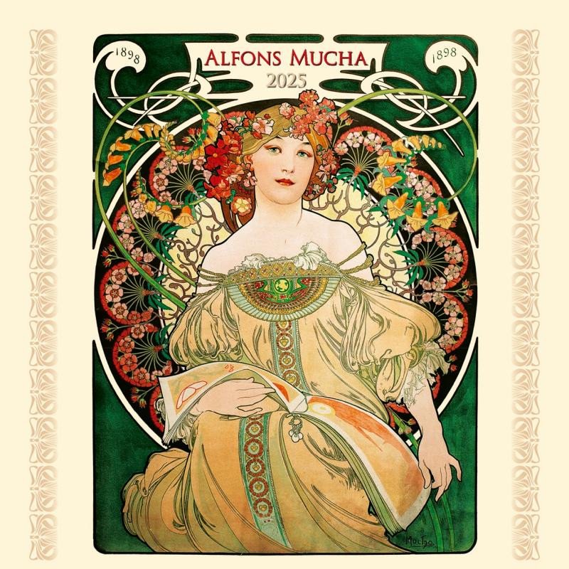 ALFONS MUCHA NÁSTĚNNÝ KALENDÁŘ 2025