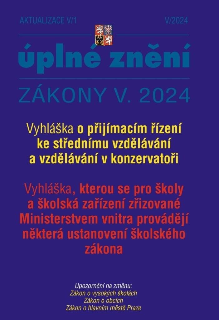 AKTUALIZACE V/1 ÚPLNÉ ZNĚNÍ ZÁKONY V.2024