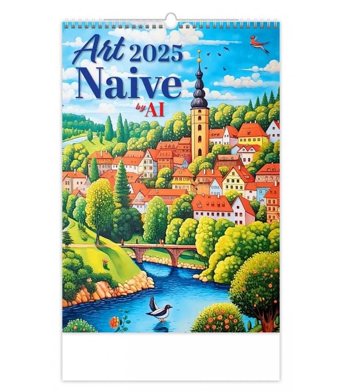 NÁSTĚNNÝ KALENDÁŘ 2025 ART NAIVE BY AI