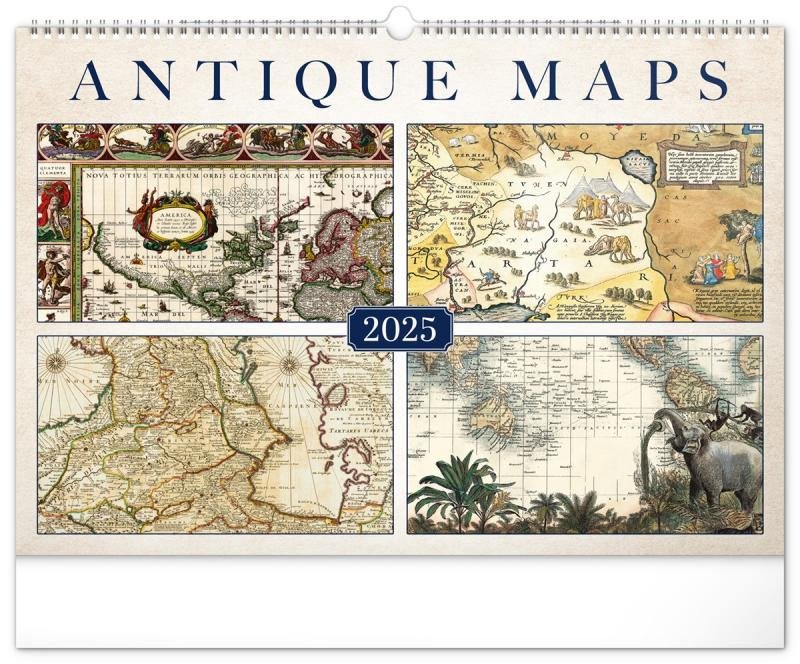 KALENDÁŘ ANTIQUE MAPS 2025 NÁSTĚNNÝ