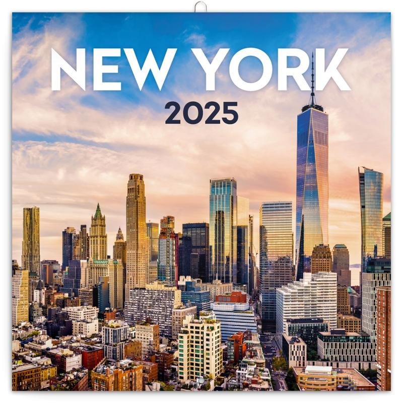 NÁSTĚNNÝ KALENDÁŘ 2025 POZNÁMKOVÝ NEW YORK