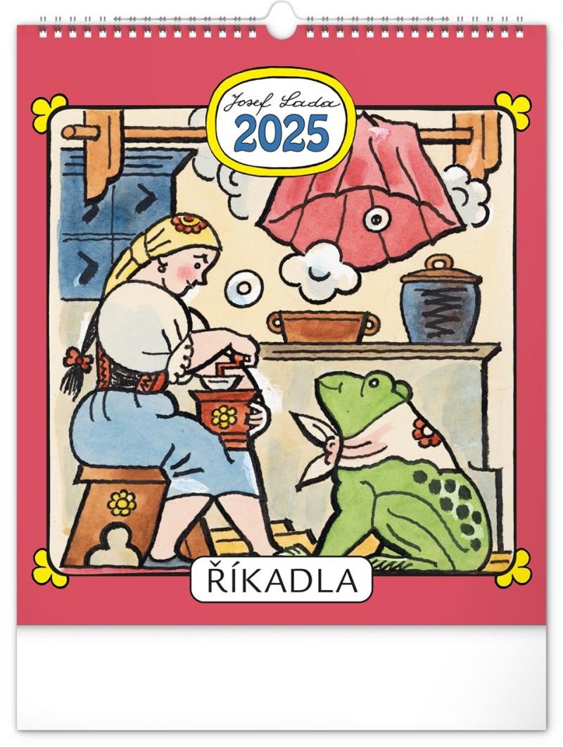 KALENDÁŘ 2025 NÁST: JOSEF LADA/ŘÍKADLA