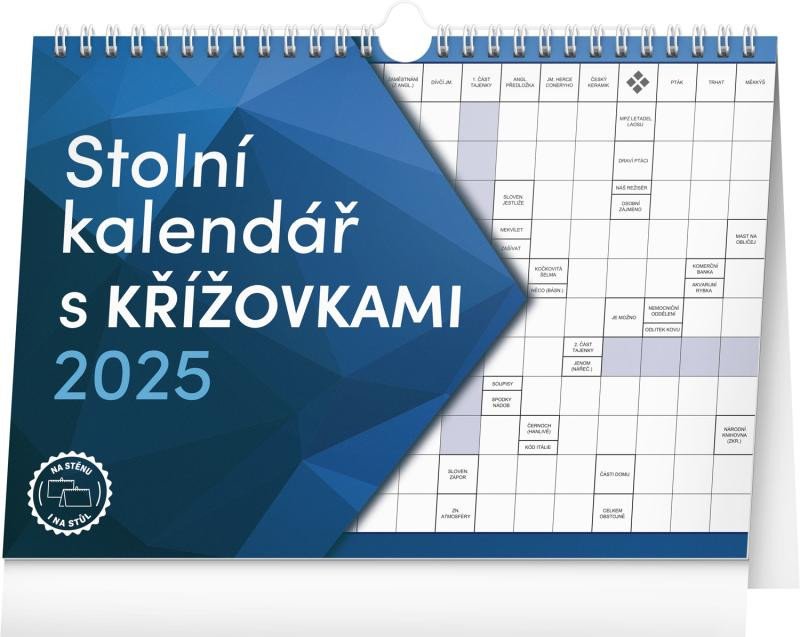 KALENDÁŘ 2025 STOLNÍ S KŘÍŽOVKAMI (S HÁČKEM)