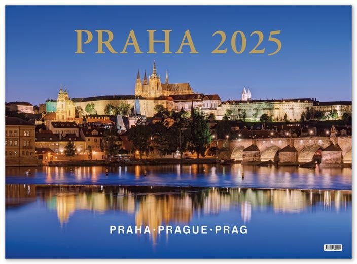 NÁSTĚNNÝ KALENDÁŘ 2025 PRAHA - PRAGUE - PRAG