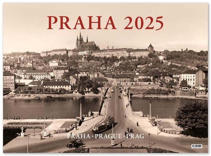 NÁSTĚNNÝ KALENDÁŘ 2025 PRAHA HISTORICKÁ