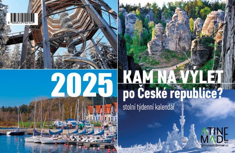 KALENDÁŘ 2025 KAM NA VÝLET, STOLNÍ, TÝDE