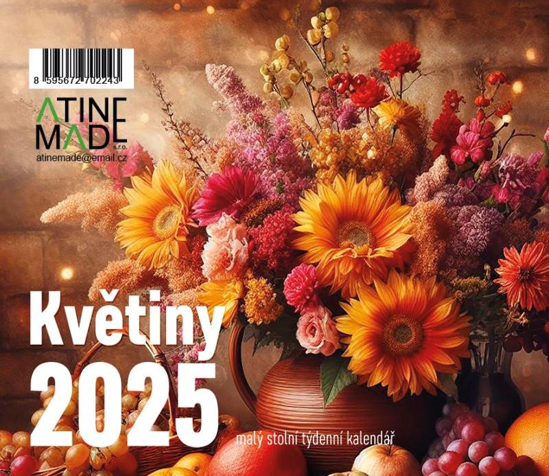 KALENDÁŘ 2025 KVĚTINY, STOLNÍ, TÝDENNÍ