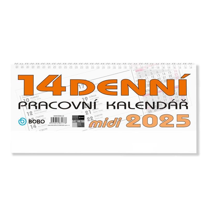 STOLNÍ KALENDÁŘ 2025 PRACOVNÍ ČTRNÁCTIDENNÍ MIDI