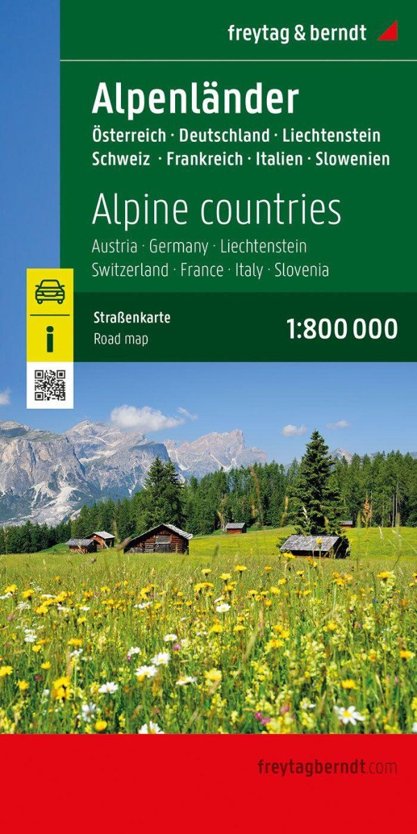 ALPENLÄNDER 1:800 000 AUTOMAPA