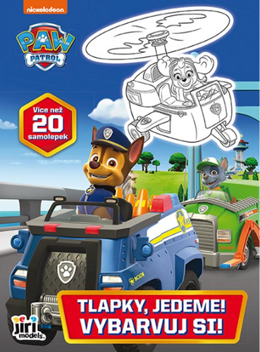 Obálka knihy VYBARVUJ SI! TLAPKOVÁ PATROLA - TLAPKY, JEDEME! od autora <br>