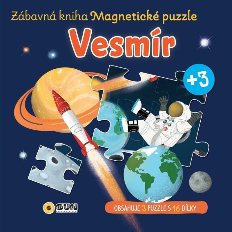 VESMÍR - ZÁBAVNÁ KNIHA MAGNETICKÉ PUZZLE