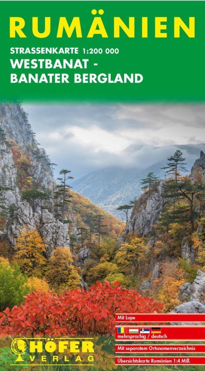 Obálka knihy RUMUNSKO (POHOŘÍ ZÁPADNÍ BANÁT-BANÁT) 1:200 000 od autora <br>