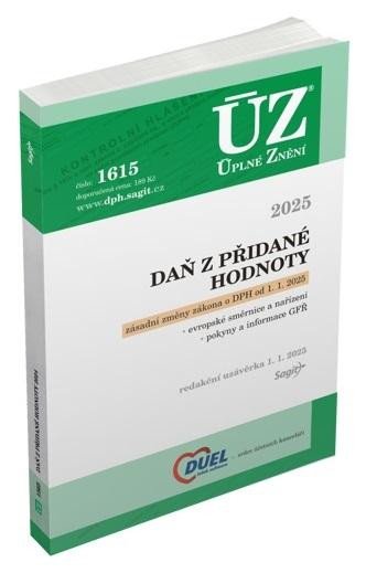 ÚZ 1615 DAŇ Z PŘIDANÉ HODNOTY 2025 K 1/1/25