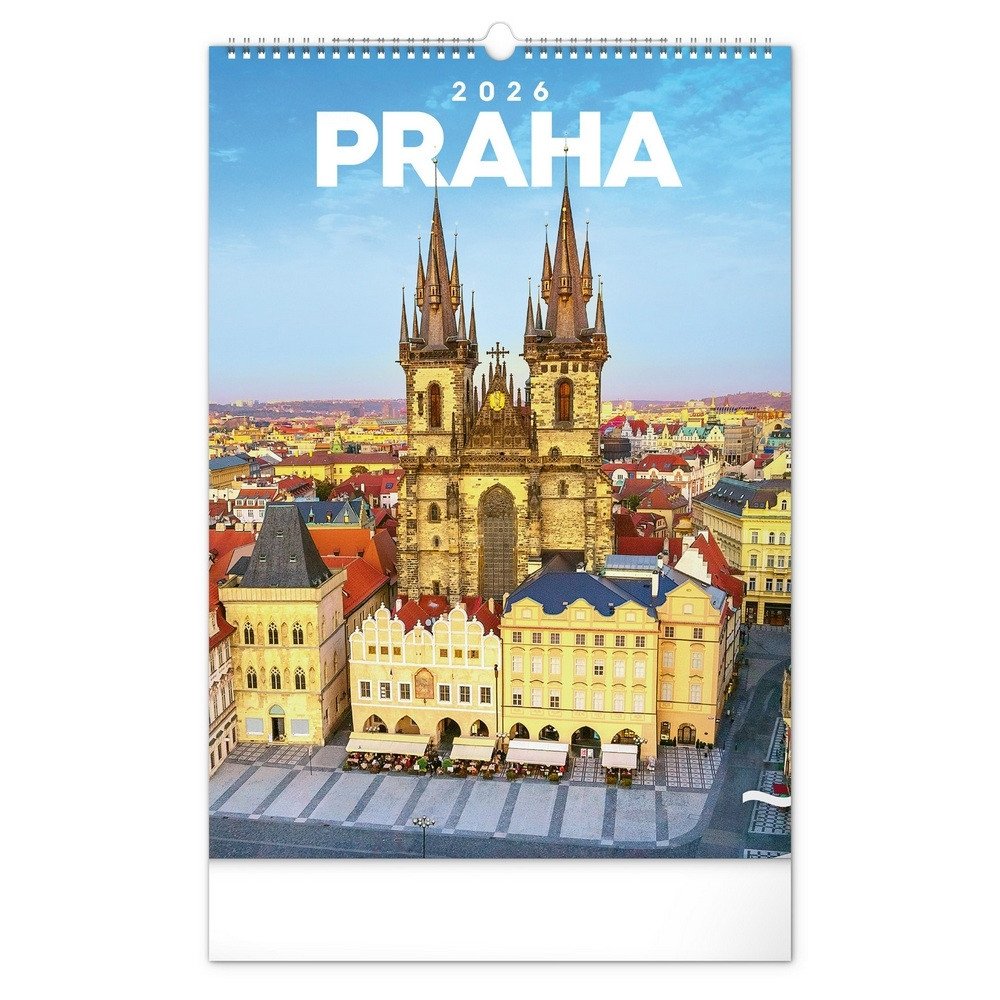 PRAHA 2026 KALENDÁŘ NÁSTĚNNÝ 33 X 46 CM