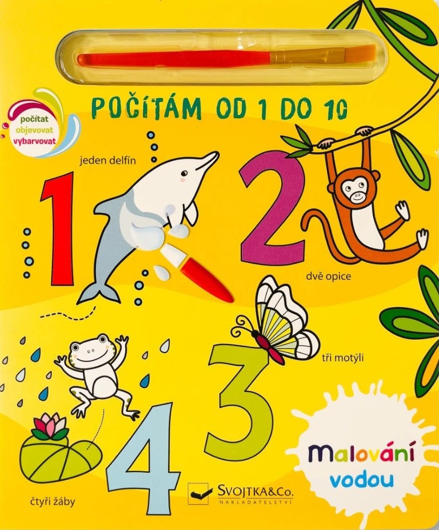 Obálka knihy MALOVÁNÍ VODOU - POČÍTÁM OD 1 DO 10 od autora <br>