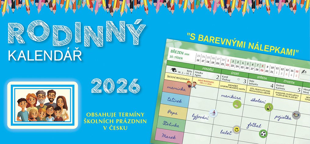 RODINNÝ KALENDÁŘ 2026 KALENDÁŘ STOLNÍ