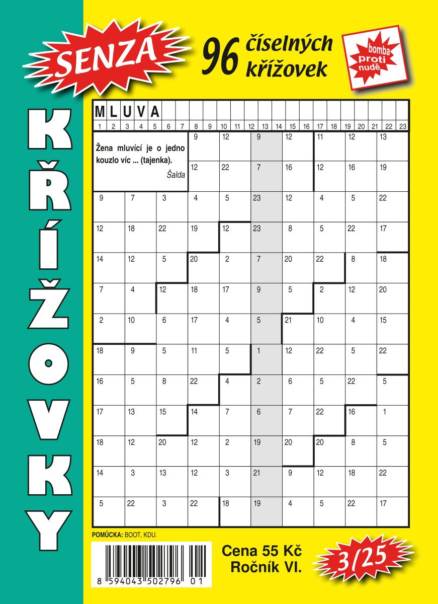SENZA ČÍSELNÉ KŘÍŽOVKY 3/2025