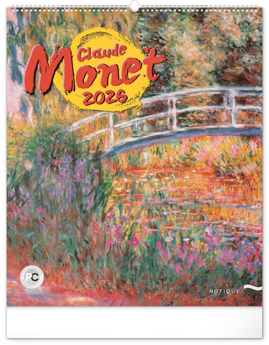 2026 CLAUDE MONET NÁSTĚNNÝ