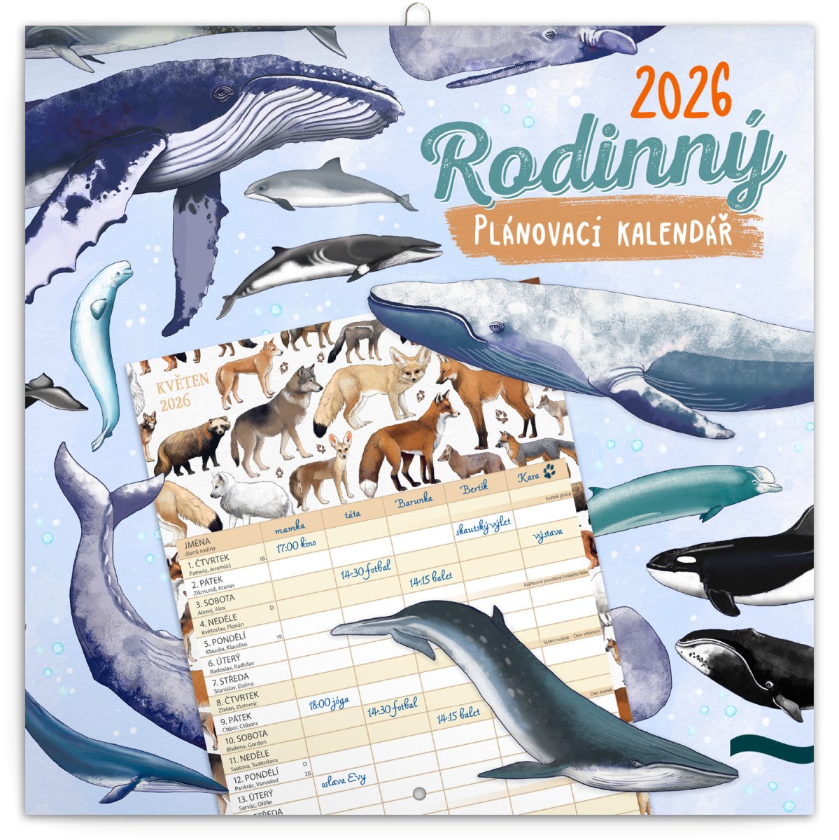 RODINNÝ PLÁNOVACÍ KALENDÁŘ 2026 ANIMAL