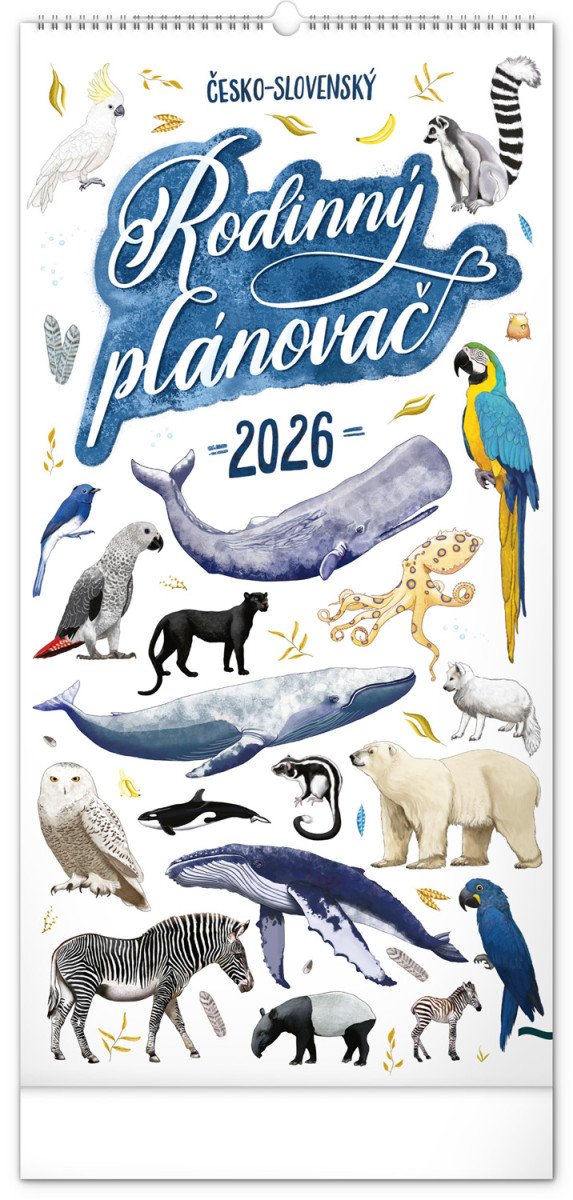 RODINNÝ PLÁNOVACÍ ANIMAL 2026 KALENDÁŘ NÁSTĚNNÝ