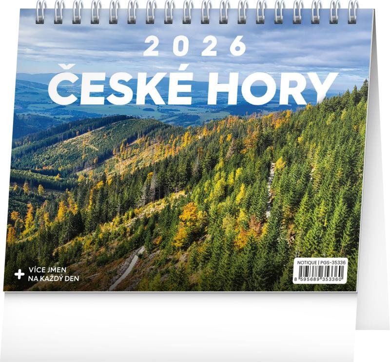 KALENDÁŘ 2026 STOLNÍ: ČESKÉ HORY