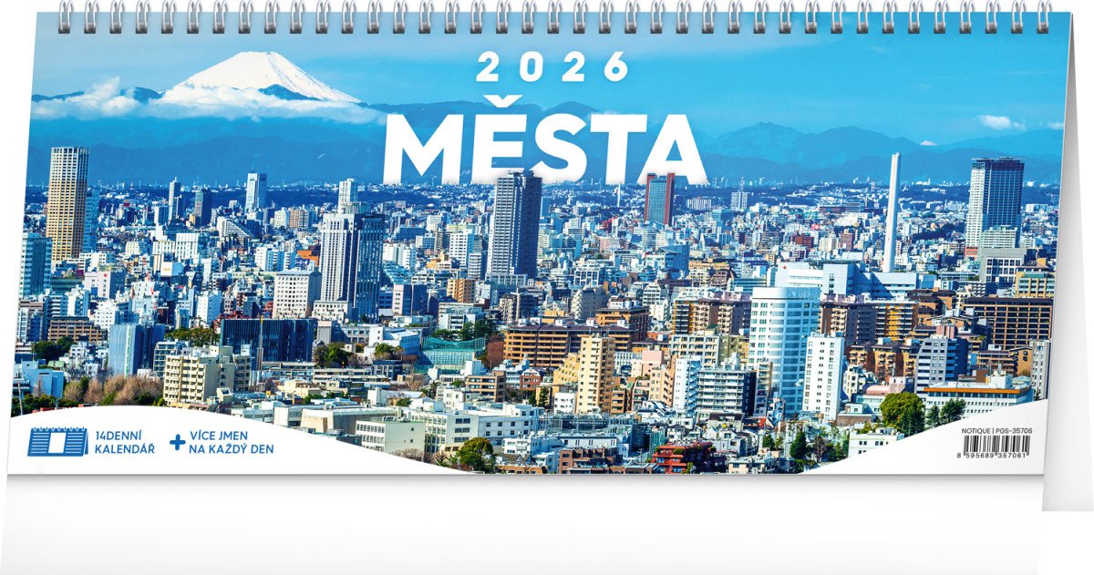 STOLNÍ KALENDÁŘ 2026 ČTRNÁCTIDENNÍ MĚSTA