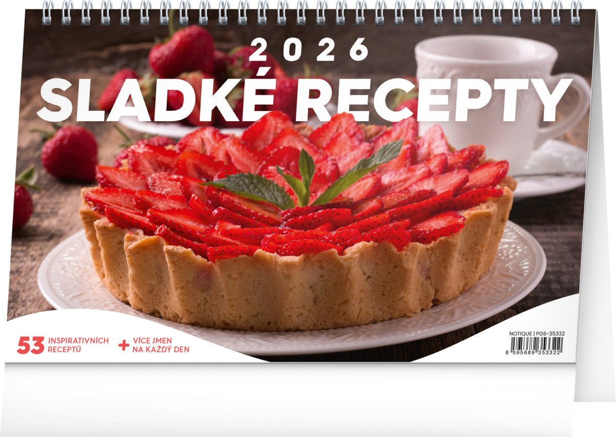 KALENDÁŘ 2026 STOLNÍ: SLADKÉ RECEPTY