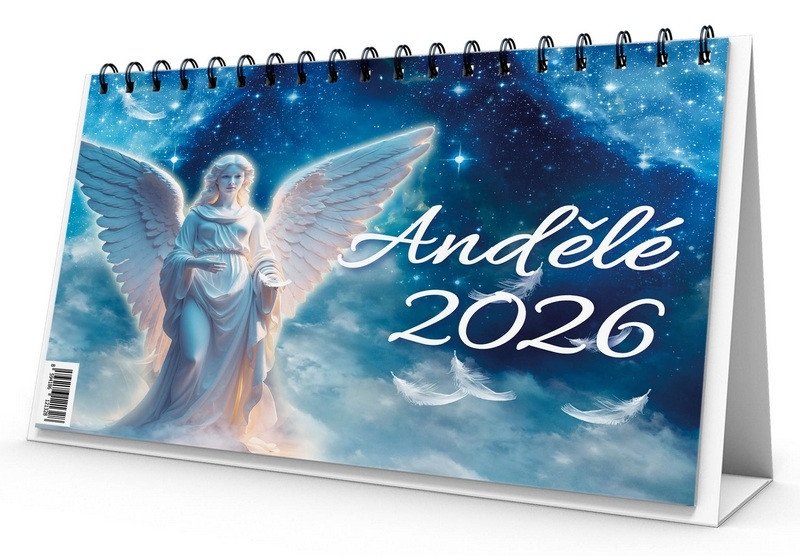 Obálka knihy ANDĚLÉ 2026 STOLNÍ KALENDÁŘ od autora Saniová Jitka