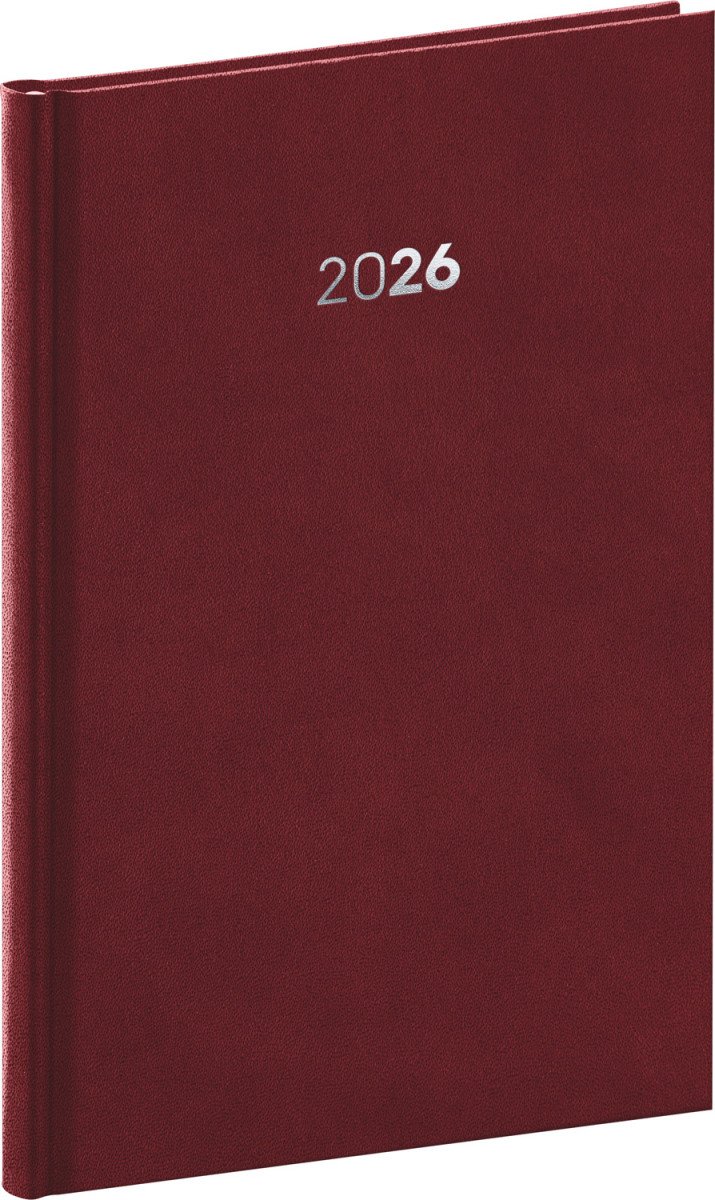 DIÁŘ 2026 TÝDENNÍ BALAKON BORDÓ