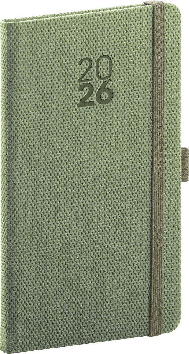 DIÁŘ 2026 KAPESNÍ DIAMANTE OLIVOVÝ