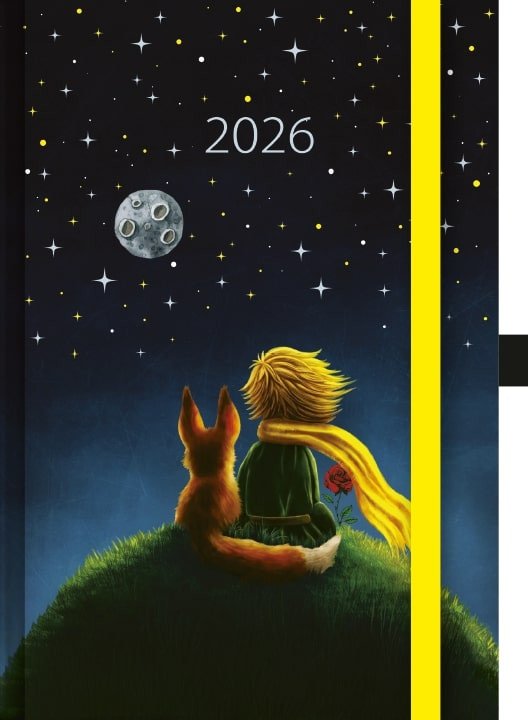2026 DIÁŘ MALÝ PRINC A5 DENNÍ S GUMIČKOU A POUTKEM