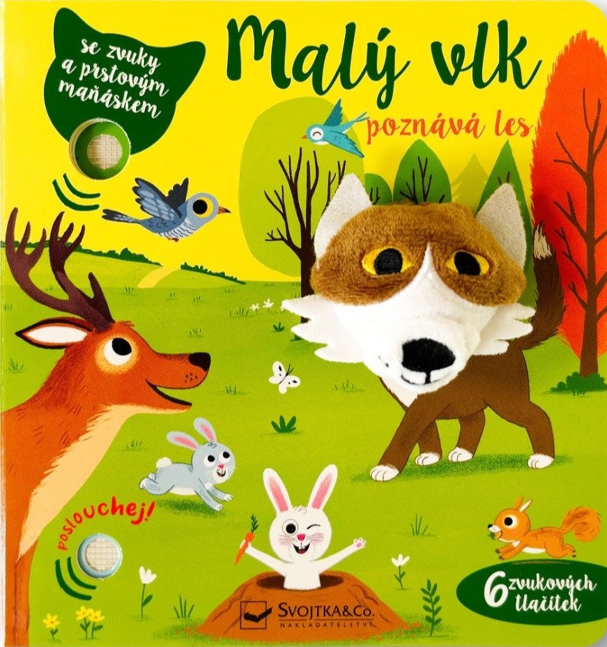 MALÝ VLK POZNÁVÁ LES LEPO SE ZVUKY A PRSTOVÝM MAŇÁSKEM