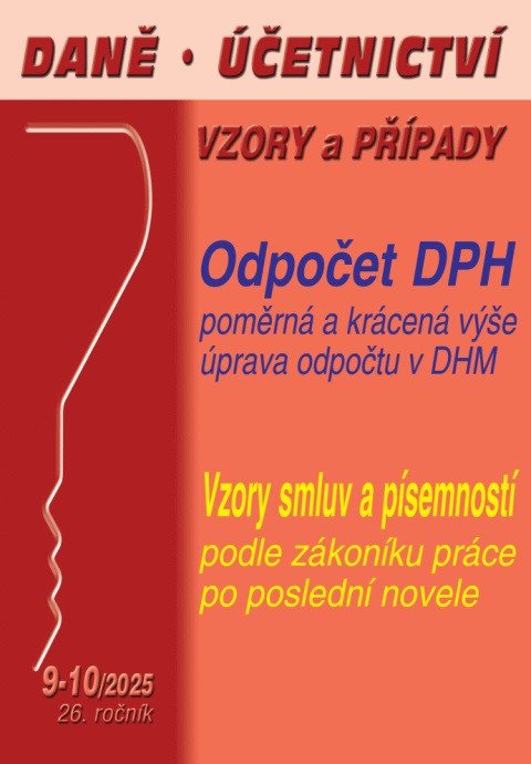 DÚVAP 09-10/2025 ODPOČET DPH. VZORY SMLUV A PÍSEMNOSTÍ