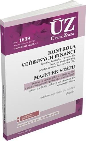 Obálka knihy ÚZ 1639 KONTROLA VEŘEJNÝCH FINANCÍ. MAJETEK STÁTU 2025 od autora <br>