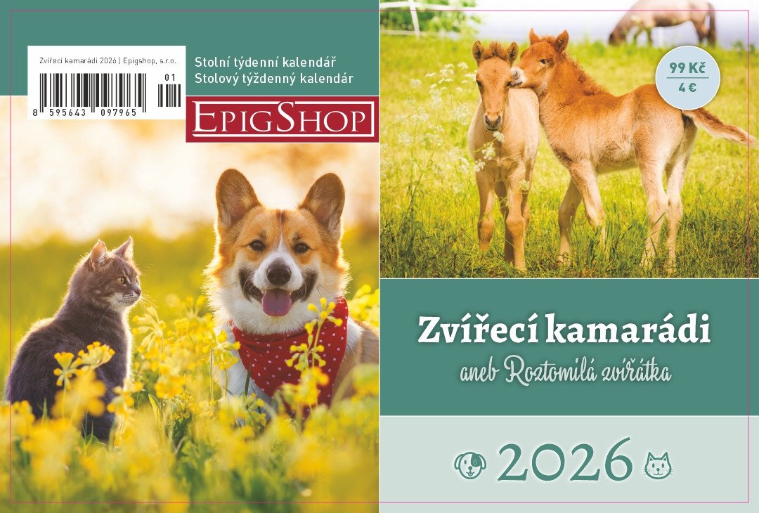 KALENDÁŘ 2026 STOLNÍ KAMENY ANEB LÉČIVÁ SÍLA KRYSTALŮ