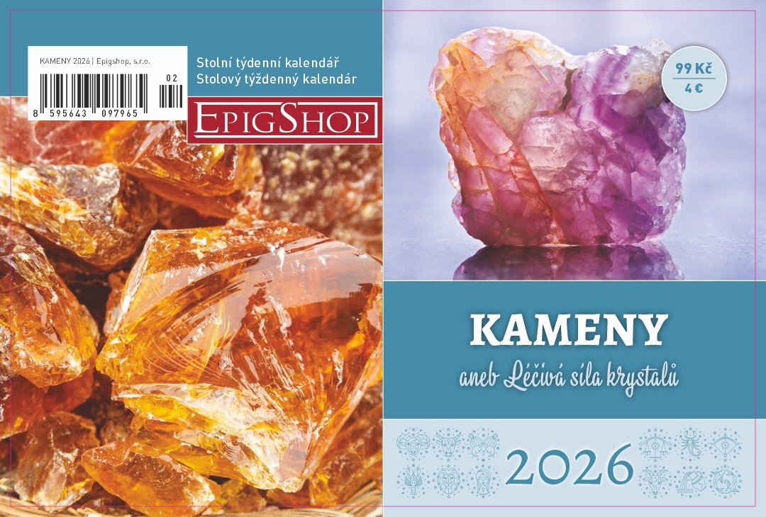 KALENDÁŘ 2026 KAMENY ANEB LÉČIVÁ SÍLA KR