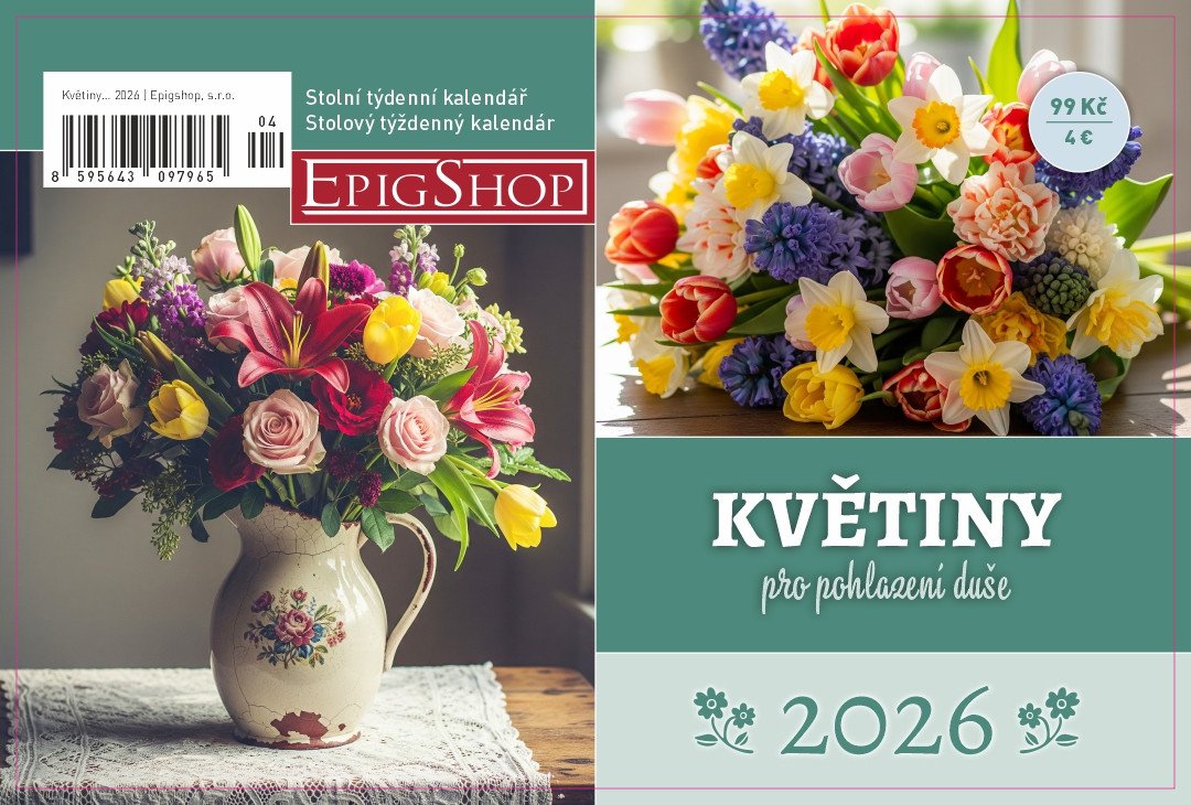 KALENDÁŘ 2026 KVĚTINY PRO POHLAZENÍ DUŠE