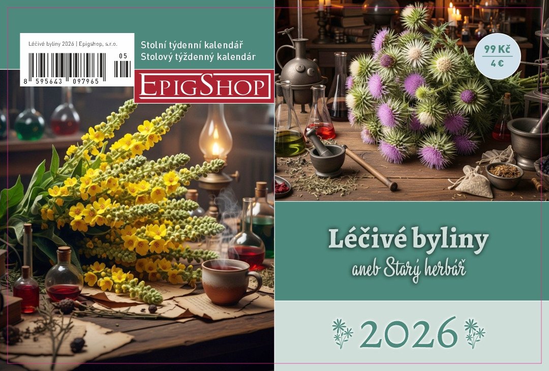 KALENDÁŘ 2026 LÉČIVÉ BYLINY ANEB STARÝ H