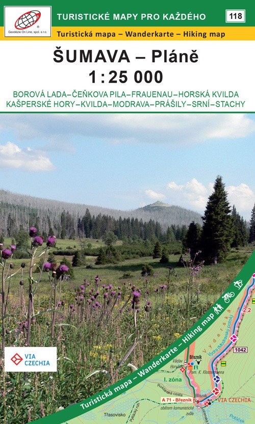 ŠUMAVA - PLÁNĚ 1:25 000 / 118 TURISTICKÉ